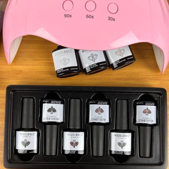 Gel Nail Polish Gift Set with Cuticle Oil, Base, Matte, and Shiny Top Coat - Picture 10 of 10